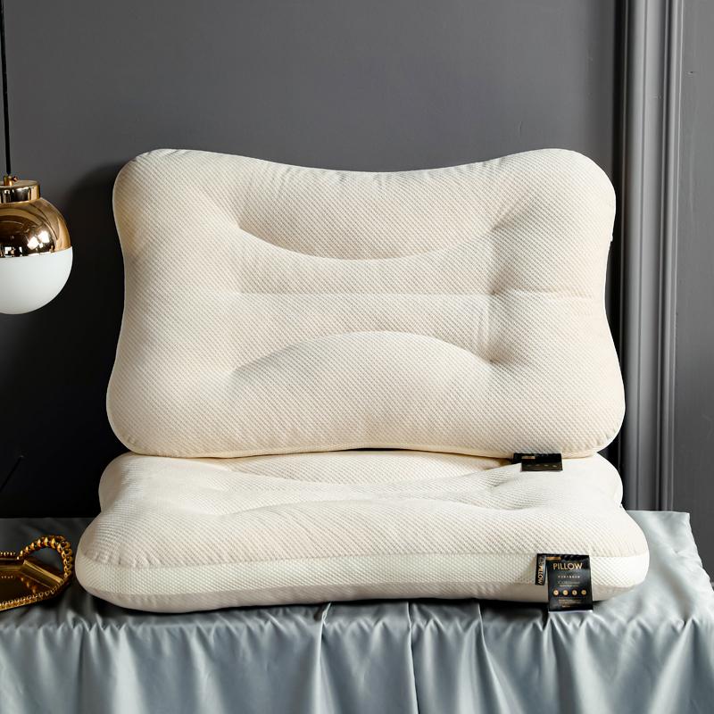 Yongyouwan Knitted Corn Velvet Low Pillow Soft, Comfortable, Skin Friendly Care for Cervical Neck, Home Furnishings, Student Dormitory Pillow Core