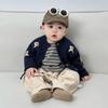 2025 New Spring Korean Boys' Knitted Cardigan Set – Stylish & Cute for Autumn