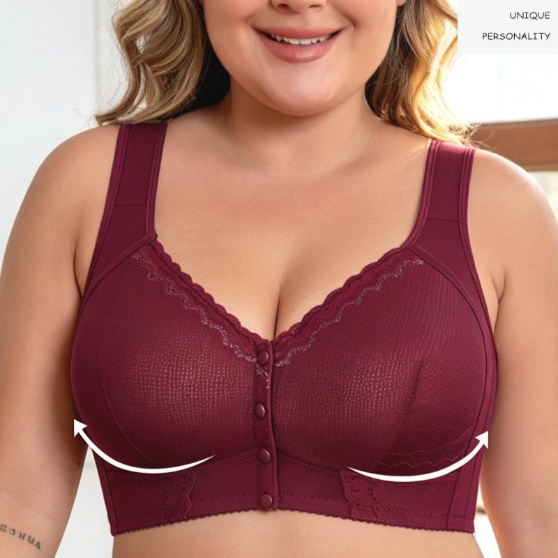 Podprsenka s předním zapínáním, velikosti 1XL-7XL, Evropské a Americké velikosti, Podprsenka pro plnoštíhlé ženy s velkým poprsím