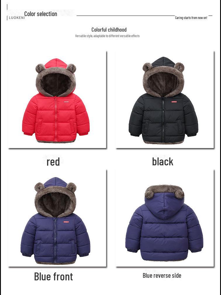 2023 Winter Double-Sided Velvet-Lined Cotton Jackets for Kids