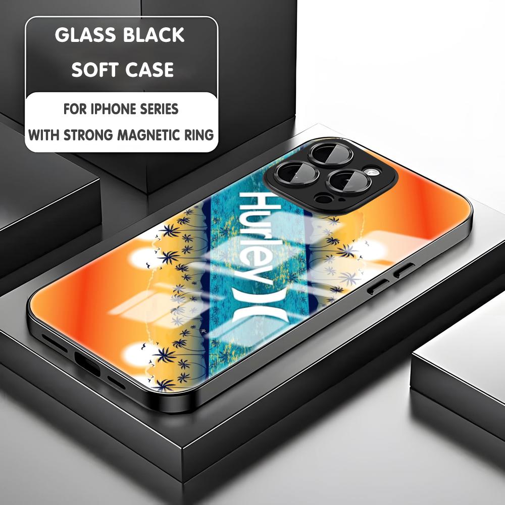 Hot Brand Hurley Phone Case For iPhone 17 air 16 e 15 14 13 12 11 Plus Mini Pro Max Glass Magnetic Case