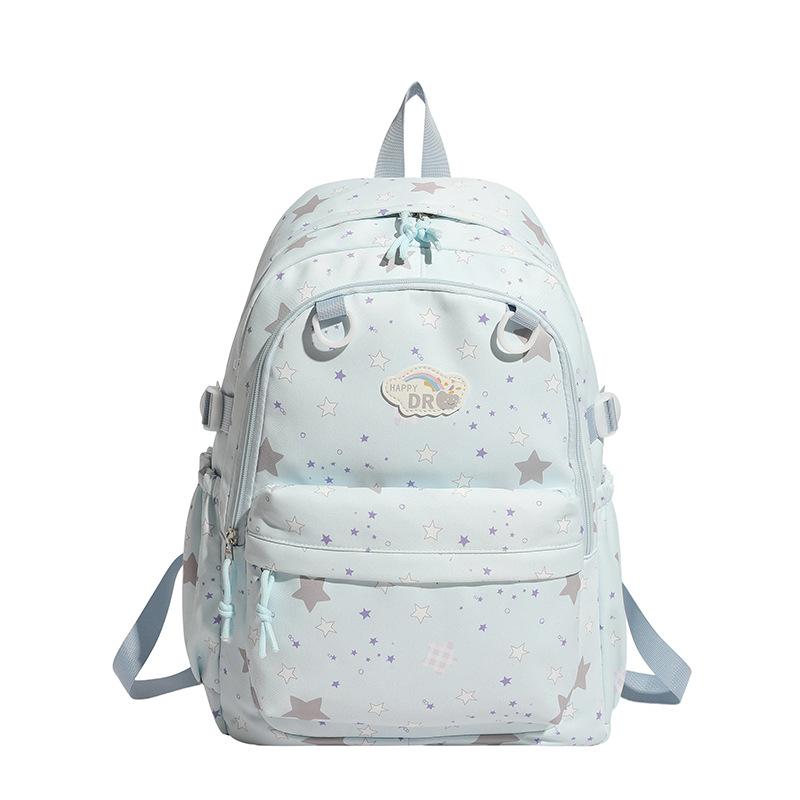 Schoolbag1011 New Schoolbag Female Cute Small Fresh Literary Versatile Casual Little Stars Shining Girl Student Backpack
