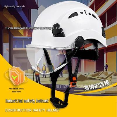 CE-Schutzhelm mit Schutzbrille - Schlagfester Bauhelm, Neuer Nationaler Standard, Bedrucktes Design