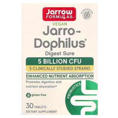 Vegan Jarro-Dophilus, Digest Sure, 5 Billion CFU, 30 Tablets