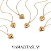 MamacitaSlay New Design Twelve Birthstone Heart Can Paste Photo Frame Pendant Women's Stainless Steel Necklace Jewelry Gifts