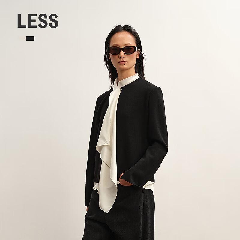 

LESS 2025 Autumn Casual Long Sleeve Scarf Collar Sweater XL