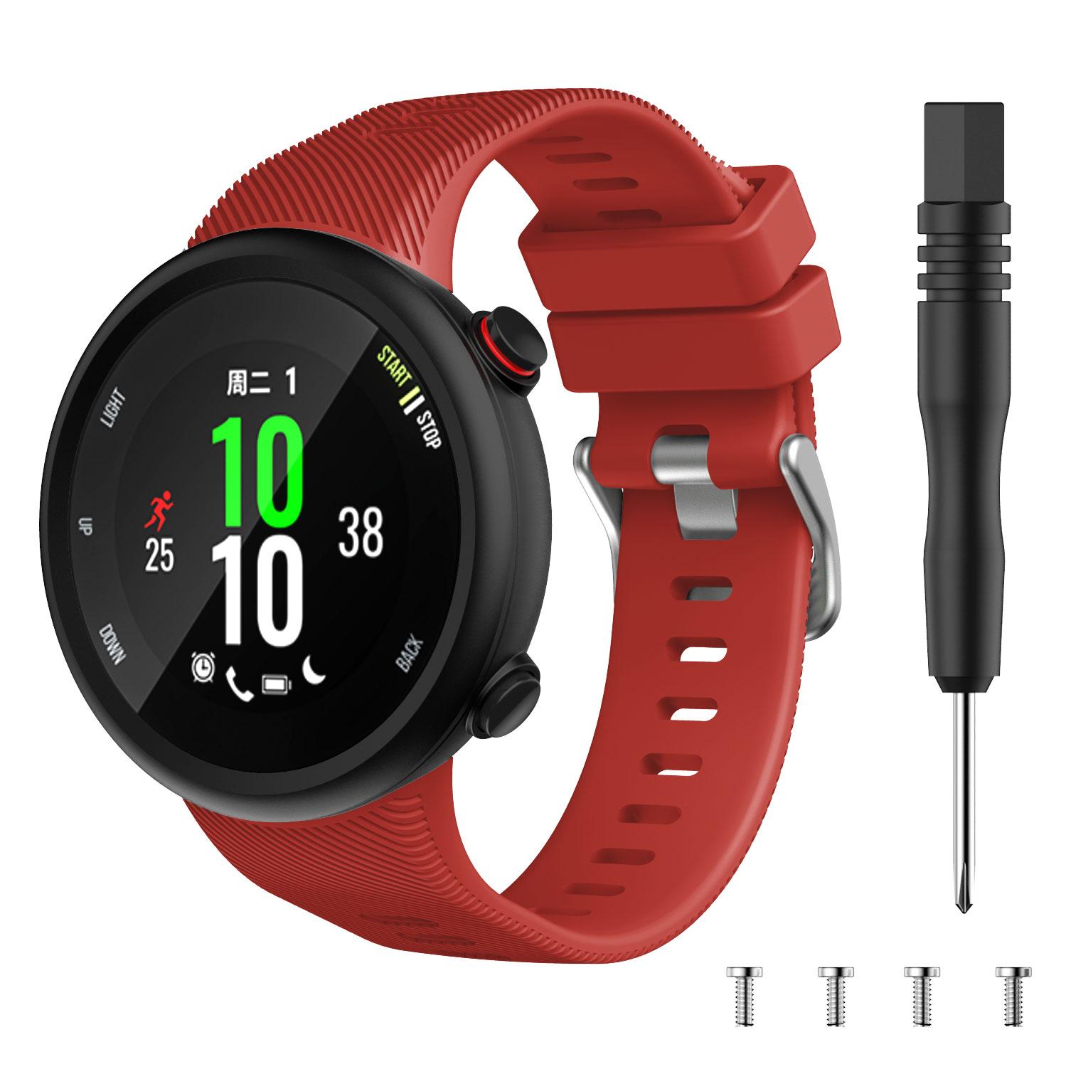 

Новий силіконовий ремінець для смарт-годинника для Garmin Forerunner 45 45s спортивний ремінець з інструментом для Garmin Swim 2 аксесуари для браслета For Forerunner 45 червоний