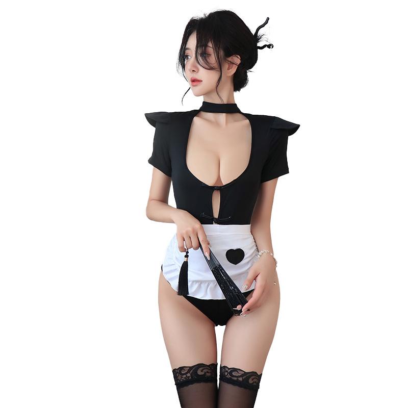 Sex Lingerie Maid Suit Seduction Cosplay One-piece Maid Suit Uniform Seduction Suit