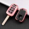 For Honda Accord   Civic     4Buttons Soft Tpu Car Key Cover Case Shell Fob Remote Accessories