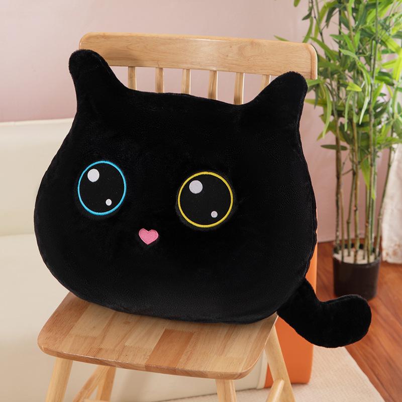 Cute Cat Throw Pillow Cross-border Cute Head Kitten Plush Toy Scratcher Doll Sofa Cushion Doll
