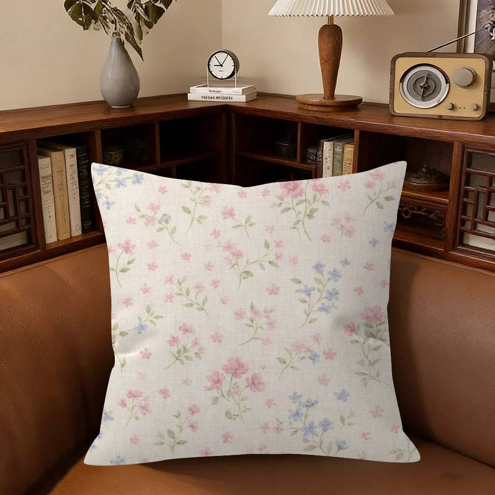 Beauty Freshfloral Pillow Gift Home Office Decoration Bedroom Sofa Car Cushion Cover Case 45X45