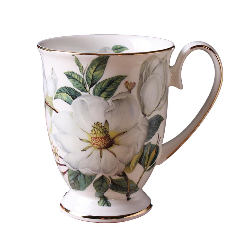 Flower Mug Coffee Milk Water Ceramic Mugs Cup Office Vintage Supplies