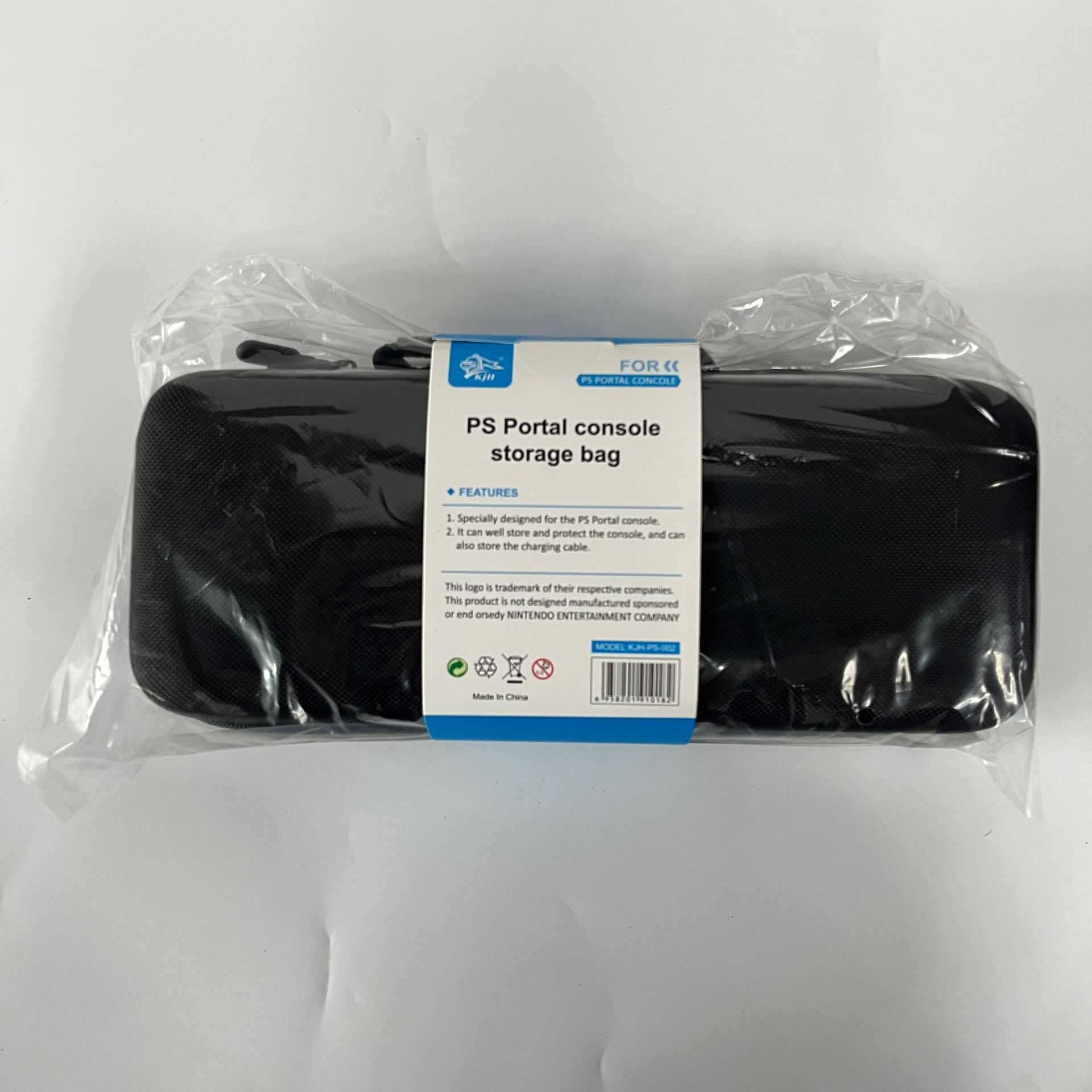 

Чехол PS5 Portal EVA Hard Shell Case для пульта дистанционного управления, ударопрочный портативный защитный чехол для путешествий с защитой от падений и сетчатым карманом (Только случай) 34x7.5x14cm чёрный