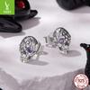 Halloween Skull Stud Earrings Male And Female Personality Mysterious S925 Sterling Silver Dark Wind Stud Earrings
