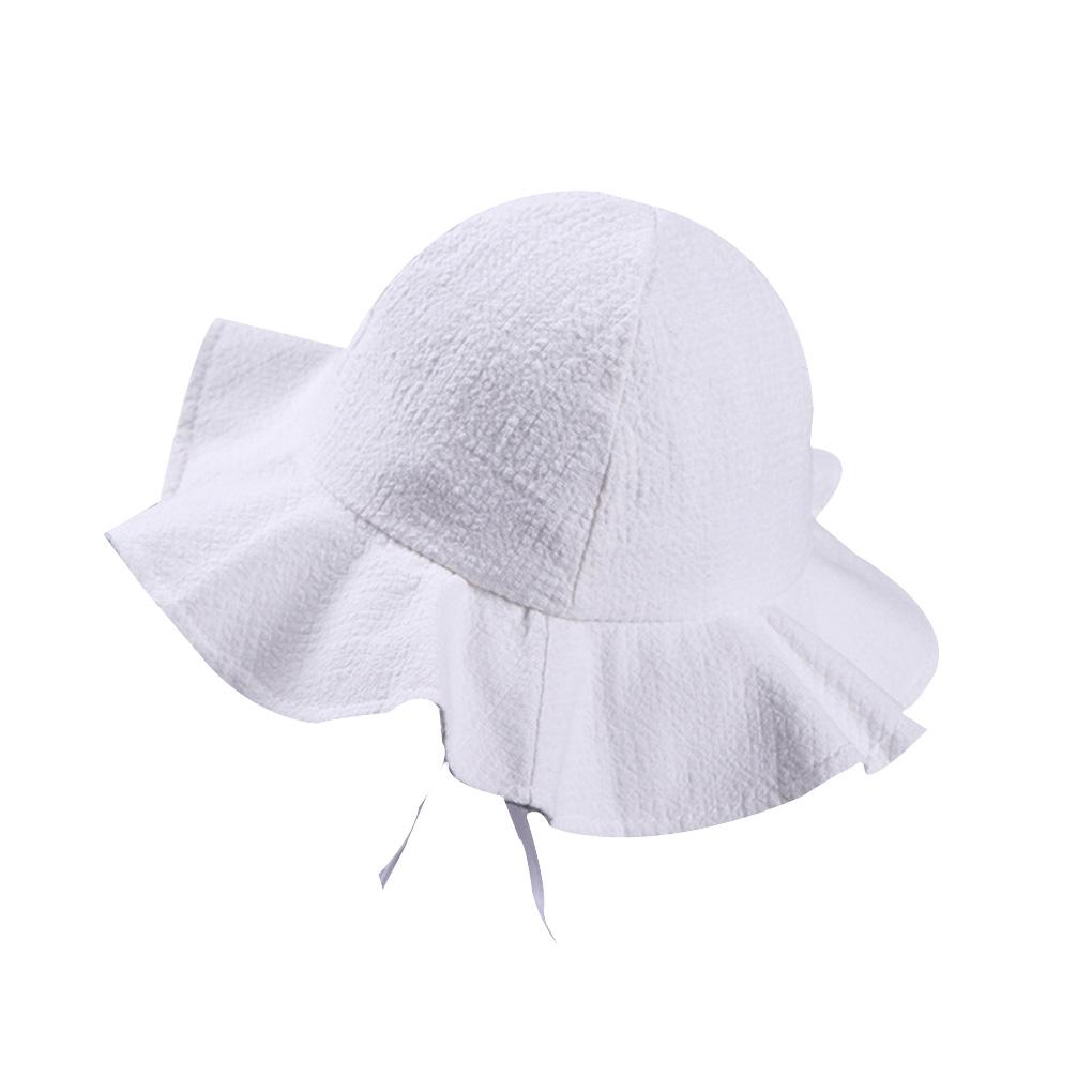 Рыбацкая шляпа однотонная детская пляжная от солнца для малышей из хлопка