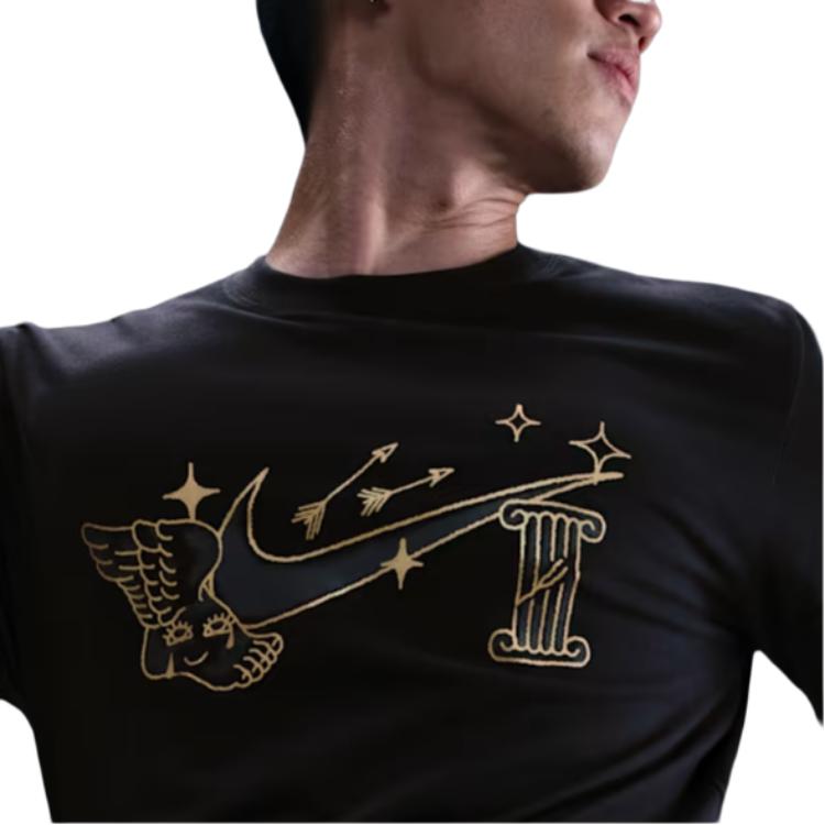 Nike Comfortable Soft Versatile Simple Short Sleeve T-Shirt Men tops Black HJ3579-010