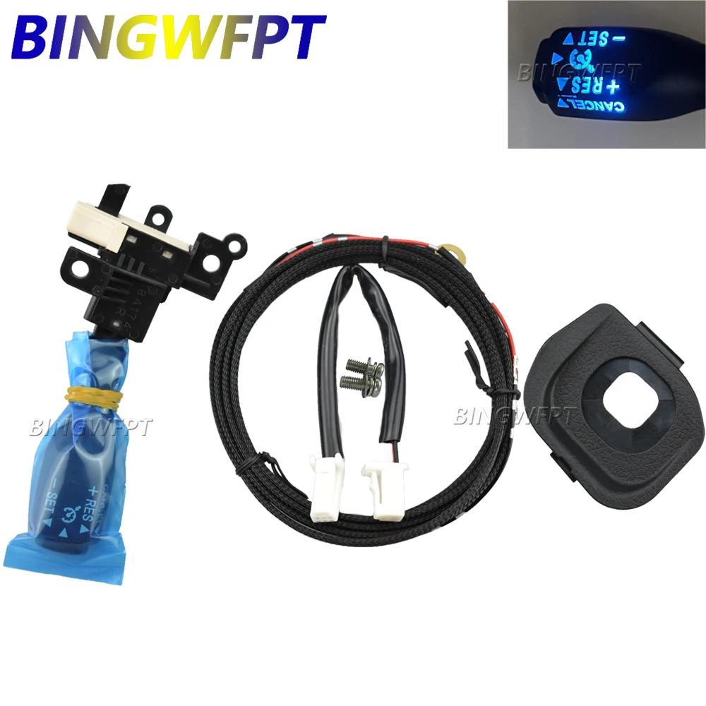 Blue Backlight Cruise Control Switch 45186-0K120-C0 For Toyota Hilux Revo Fortuner 2017-2020 84632-34011 Steering Wheel Cover 1 set Cruise switch