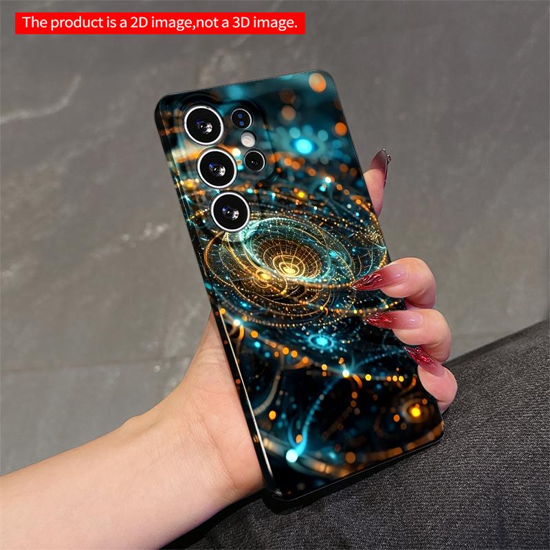 2DFlat Samsung Phone Case Cosmic Spiral Light Waves Applicable To Galaxy S22 S23 S24 S25ULTRA S26 A12 A13 A14 A15 A16