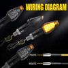 4X Mini Motorcycle LED Turn Signals Blinker Light Indicator Amber Lamp Universal