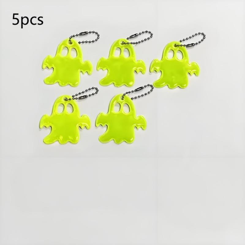 

5/10 штук Двостороння світловідбиваюча брелок-підвіска Привид - Модні та веселі аксесуари для Хеллоуїну, Ідеальні подарунки A5