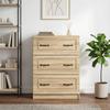 Drawer Cabinet In Sonoma Oak Finish 66 X 34.5 X 87 Cm Particleboard