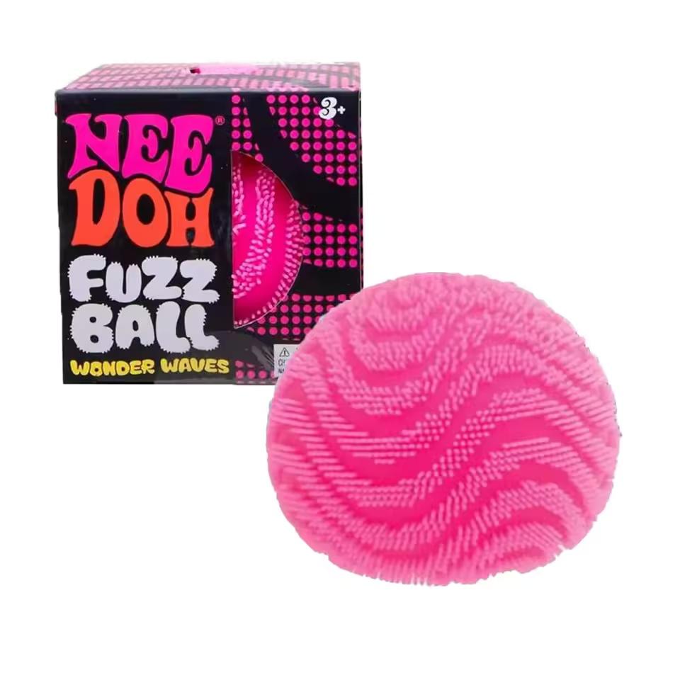 Fuzz Ball Sensory Squeeze Toy Needoh Sensory Squishy Toy Wonder Waves Textured Stress Relief Fidget Ball For Adults Kids
