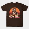 Asian Size Men Black Print T-shirt More Cowbell No-Cut Heat Transfer Print Cotton Tshirt