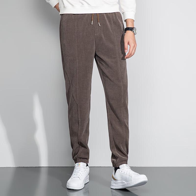 Men's Corduroy Elastic Waist Jogger Pants