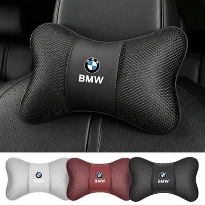 Car Seat Headrest Ice Silk Neck Pillow For BMW Performance F30 E90 E46 E60 X7 Car Interior Removable Washable Headrest Keychain GTV53