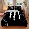 Monster Energy Drink Potisk 3dílná Sada Povlečení Povlak na Peřinu Se 2 Povlaky na Polštář Domácí Dárek k Narozeninám