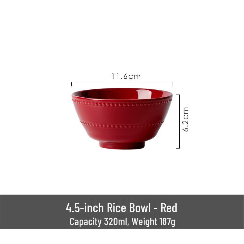 

WUHE Ceramic 4.5-inch Rice Bowl Set
