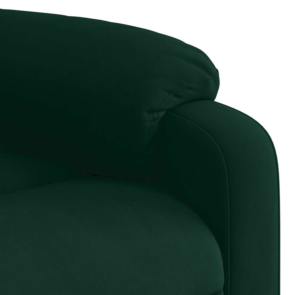 Massage Chair Dark Green Velvet