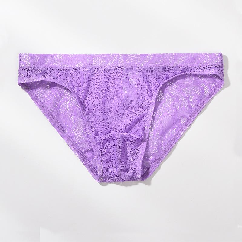 Youye Чоловічі прозорі мереживні дихаючі труси з низькою посадкою