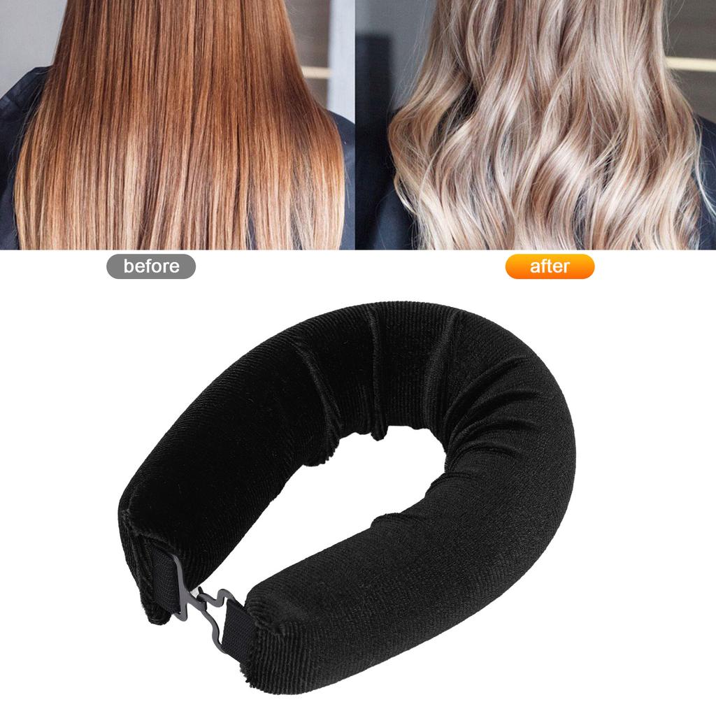 3 Packs Heatless Curling Rod Headband Soft Blowout Overnight Heatless Curler for All Hair Types Black