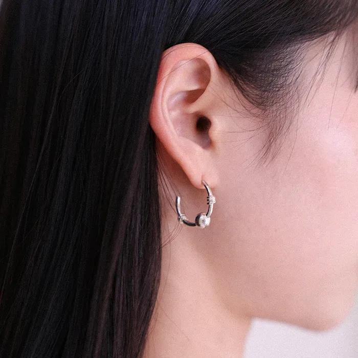 Knot Ball Earring (Large)