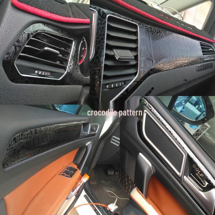 Golf Sportsvan Carbon Fiber Interior Stickers for Console & Gear Decoration