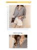 Plus Size Women's V-Neck Striped Seven-Sleeve Casual Shirt - 2025 Korean Summer Collection