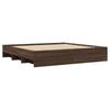 Bed Frame without Mattress Brown Oak Effect 200 x 200 cm