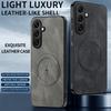 Wireless Charging Phone Case For Samsung Galaxy S26 Ultra S25 Edge S24 FE S23 S22 S21 Plus Magnetic Leather S26 Magsafe Cases