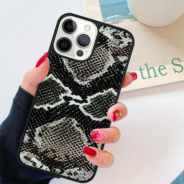 Snake Skin Phone Case Cover For iPhone 17 Air 15 16 14 13 12 Pro Max 11 Pro Max Plus Coque Shell