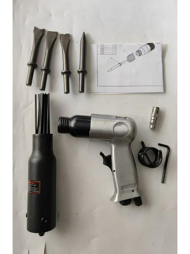 150mm Pneumatic Air Hammer & Shovel Set with Chisel and Round Handle