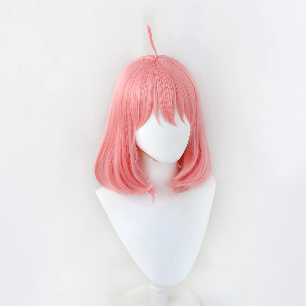 cosplay wig from in short to perfect for disguise 3 bonus and a memo pad Heat-resistant "Second Castle" pink, long, 35cm, + items net, hairpins,
