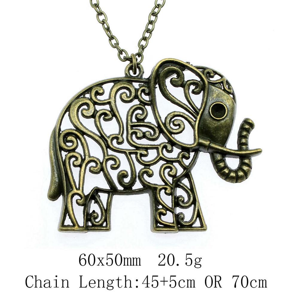 Cadouri pentru femei Noutăți în coliere Colier cu lanț lung cu elefant de 45 cm sau 70 cm Lucruri ieftine