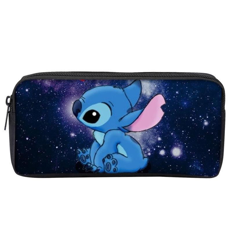 Anime Peripheral Stitch Stitch Pencil Bag Single Layer Pencil Bag Student Children'S Stationery Bag Cartoon Printing Pencil Bag
