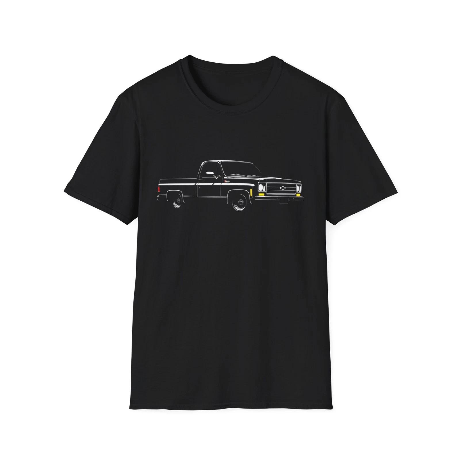 1977 Chevy K10 T-Shirt Squarebody Pickup Truck Tee Classic C/K 4x4 Vintage GM XXXL