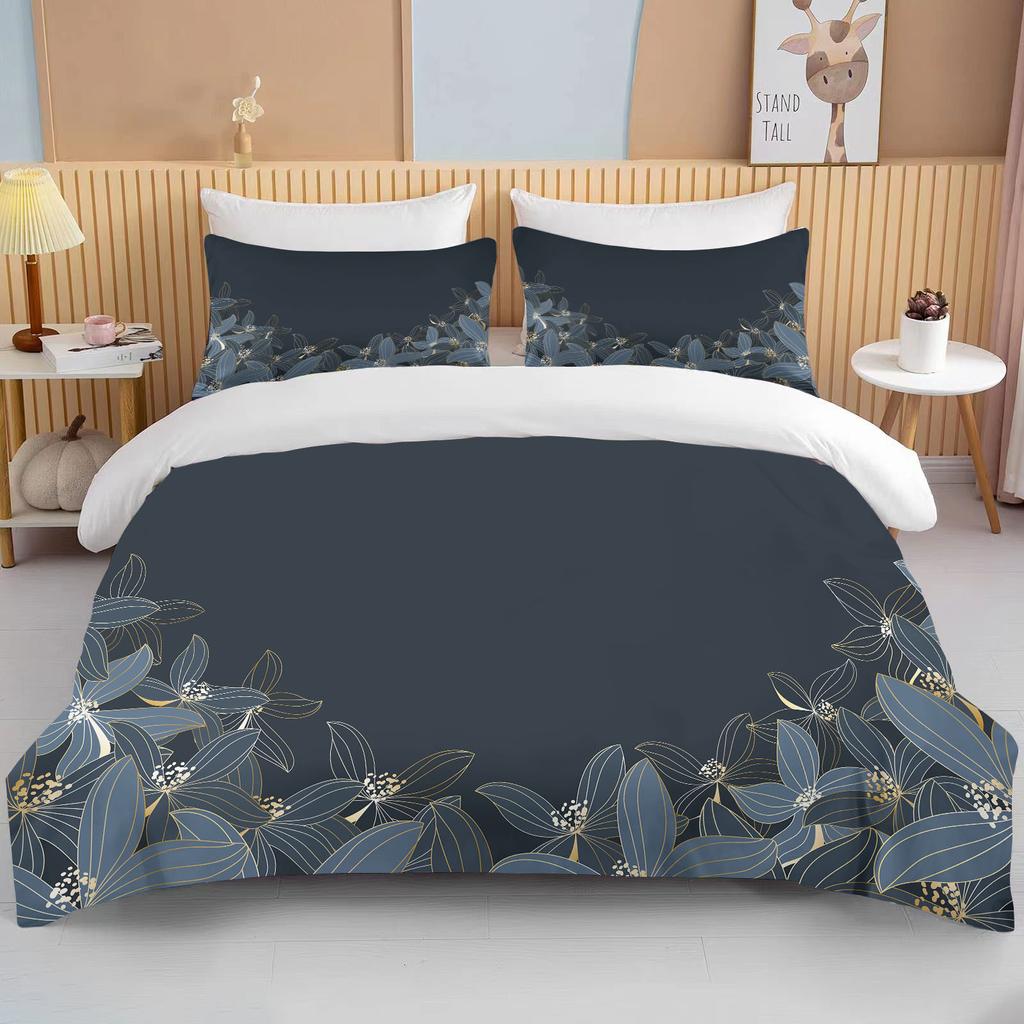 Botanical Flower Double Bed Duvet Cover Bed European Bedding Sets Home Textiles Luxury Pillow Cases Bedroom Bedding Sets