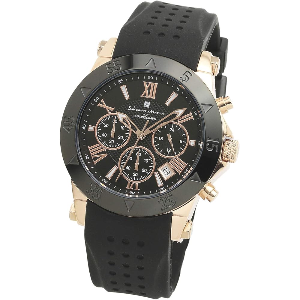 Salvatore Marra Chronograph Analog Quartz Watch Men s Black Business Style