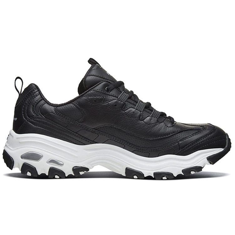 Skechers D Lites 1.0 Low Top Daddy Shoes Black 51888-BKW