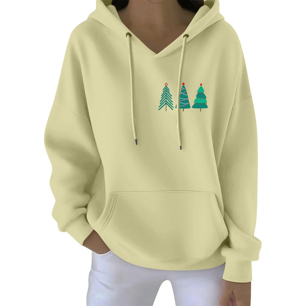Women's Christmas  Hoodie Funny Cute Christmas Holiday Sweatshirt Pullover