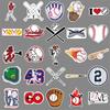 50 Personalized Baseball Graffiti Stickers – Waterproof DIY Skateboard & Suitcase Decor